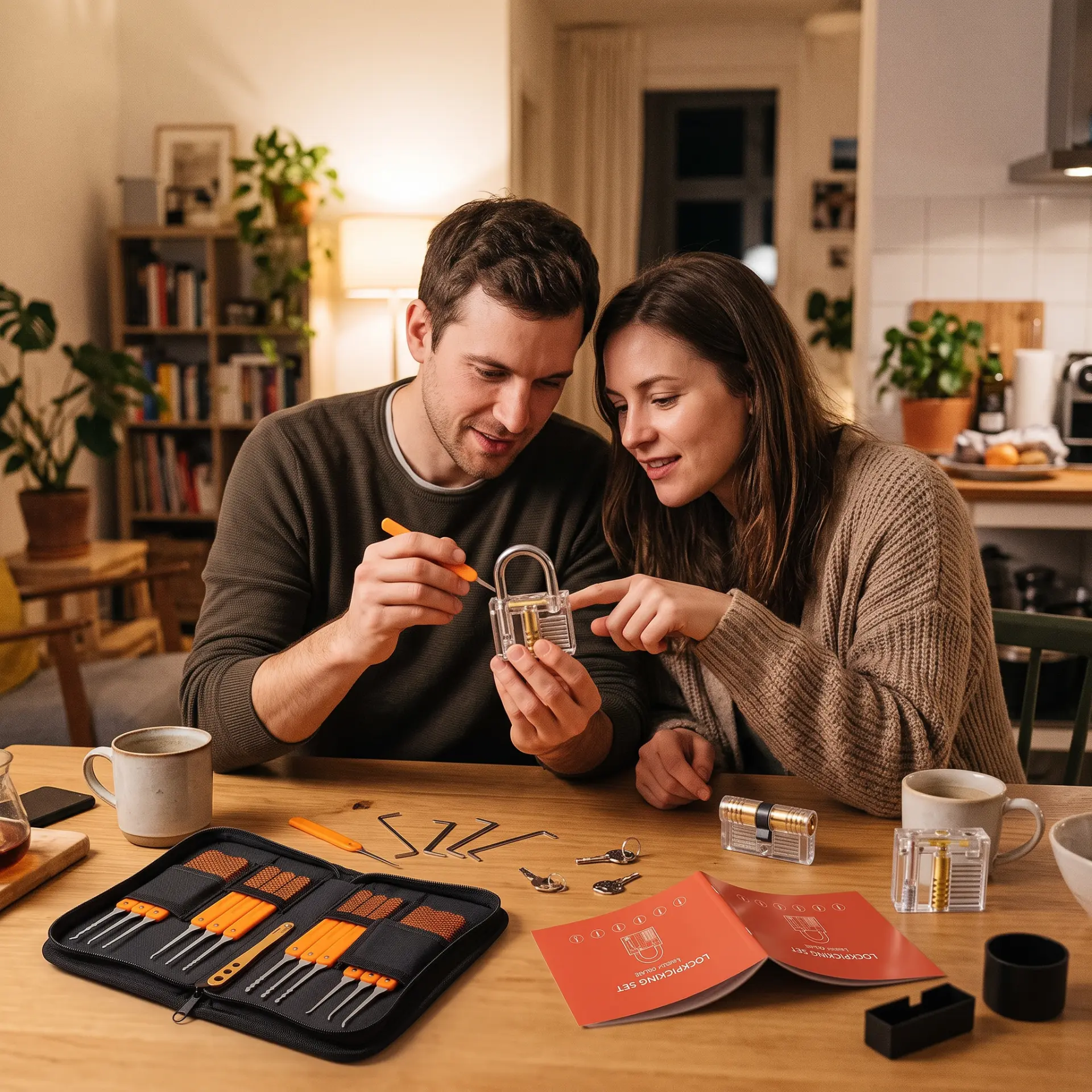 An adult enjoying the PickCraft Workshop Kit as a hands-on hobby